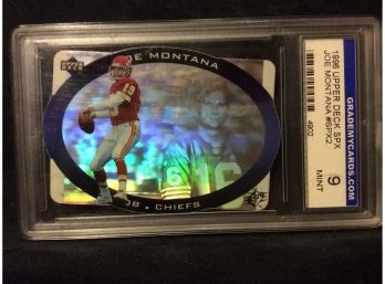 1996 Upper Deck SPX Joe Montana Graded 9 Card