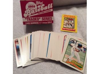 1989 Topps Baseball Traded Series Complete 132 Card Set