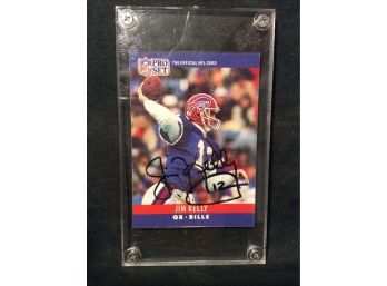 1990 Pro Set Football Jim Kelly Autographed Card