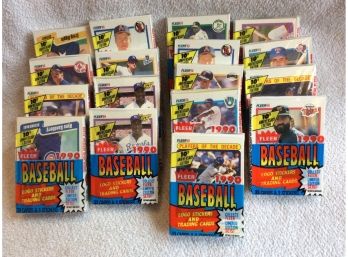 Lot Of 17 Fleer Cello Baseball Card Packs From 1990