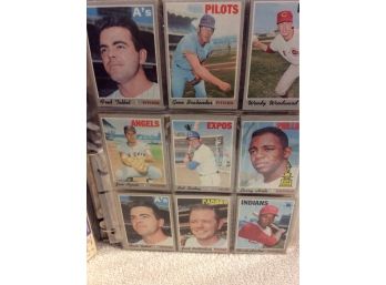 Baseball Card Binder With Cards From 1970-1976