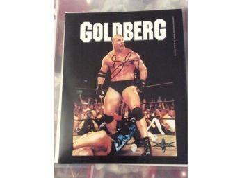 Bill Goldberg Wrestling Autographed 2 Sided Picture