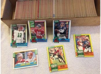 Box Full Of 1990 Topps Football Cards With Montana, Rice And More