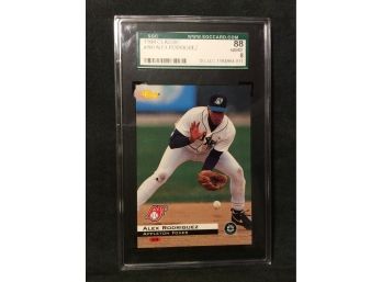 1994 Classic Alex Rodriguez Minor League Baseball Card SGC Graded 8