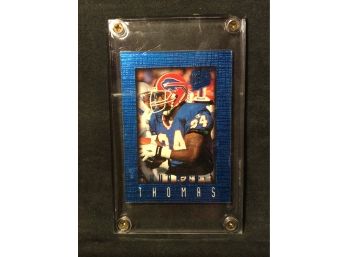 1996 Fleer Ultra Sensations Blue Thurman Thomas Football Card