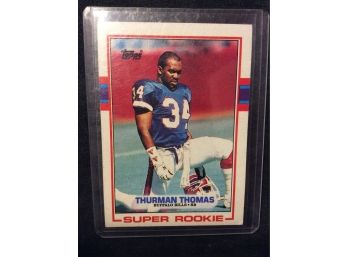 1989 Topps Thurman Thomas Rookie Card #45