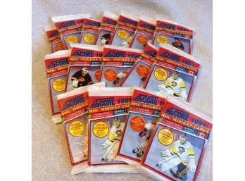 1991 Score NHL Hockey Cards Packs Lot Of 16