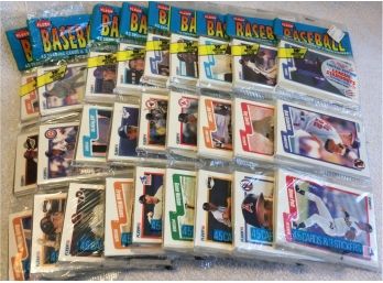 Lot Of 9 Fleer Baseball Card Rack Packs From 1990