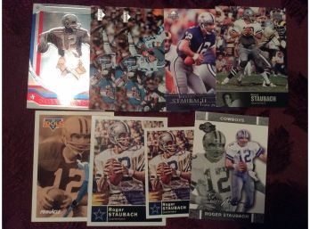 Roger Staubach Dallas Cowboys 9 Card Lot