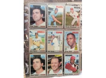 Binder Filled With Topps Baseball Cards From 1970-1976