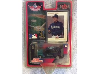 2001 Fleer Seattle Mariners Die Cast Collectible Car With Kaz Sasaki Card NEW Sealed