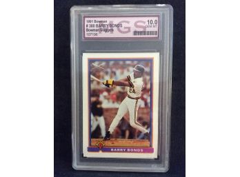 1991 Bowman Barry Bonds Card #380 Graded 10 Gem Mint