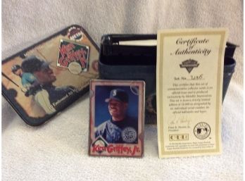 Ken Griffey Jr 10 Embossed All Metal Collector Cards In Collector's Tin