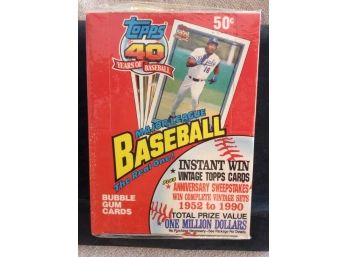 1991 Topps Baseball Card Sealed Box Of 36 Packs