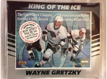 1993-94 Upper Deck Wayne Gretzky #802 Goal Commemorative Sheet Unopened With 8 Foil Packs