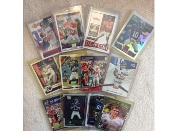 Lot Of 12 Eli Manning New York Giants Football Cards