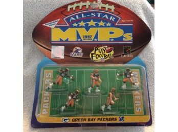 Galoob 1997 NFL MVPs Green Bay Packers Mini Figures With Brett Favre