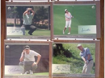 Lot Of 4 2005 Upper Deck SP Signature Golf 8x10 Autographed Cards