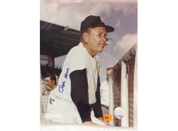 Ralph Houk New York Yankees 8x10 Autographed Photo