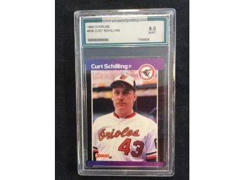 1989 Donruss Curt Schilling Graded Rookie Card 9 Mint