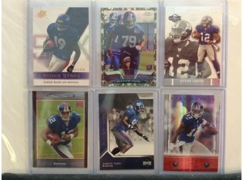 Lot Of 6 New York Giants Numbered Cards