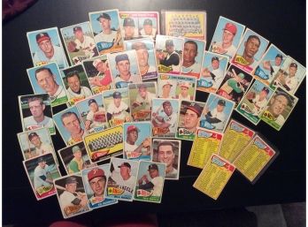 Lot Of 44 - 1965 Topps Baseball Cards