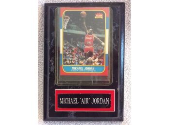 1996-97 Fleer Michael Jordan Rookie Card In Plaque