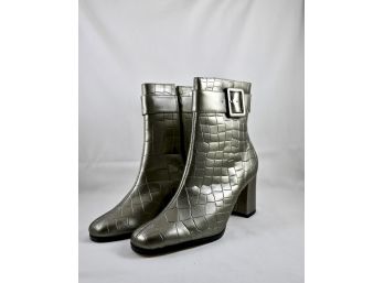 Women's Silver Boots, Size 8 - New