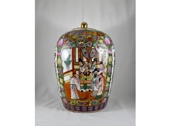 Vintage Large Hand Painted Porcelain Vase