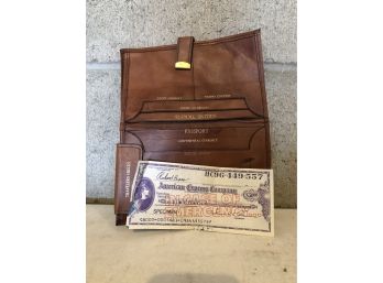 Vintage Wallet With $50 American Express Travelers Check