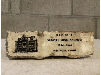 Staples High School Commemorative Brick