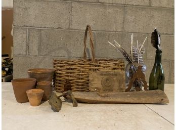 Basket Full Of Vintage Farmhouse Decor