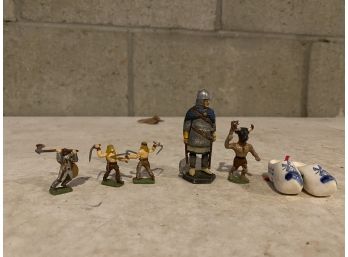 Group Of Miniature Medieval Battle Figurines