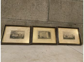 Group Of 3 Frames Of English Landmarks