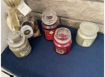 Collection Of Yankee Candles And Potpourri