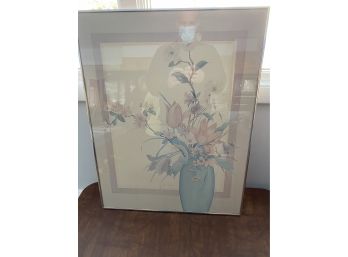 Wall Print Floral Vase