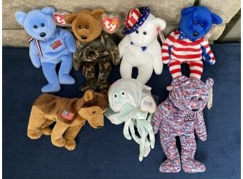 Collection Of Patriotic Beanie Babies