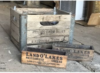 Vintage Milk & Cheese Crates