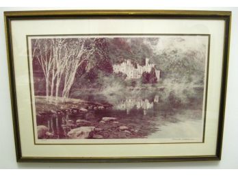 Edmund Sullivan Hand Signed Limited Edition Lithograph Irish Castle