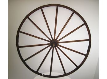 Nice Antique 34' Wooden Wagon Buggy Wheel