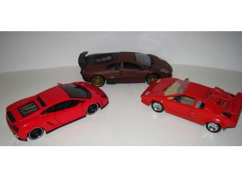 Lot Of 3 Lamborghini  Diecast Motor Max Maisto, Burago