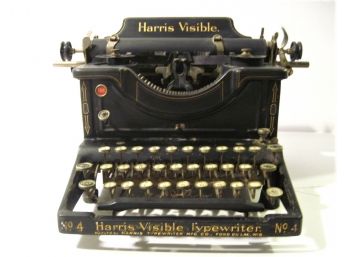 RARE Antique Harris Visible #4 Typewriter