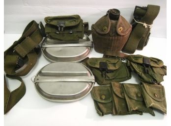 U.S Army  Military Lot Includes WWII Canteen