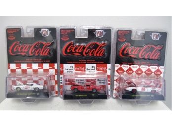 Lot Of 3  M2 Machines Coca Cola  1:64 Scale Diecast Cars  New Sealed