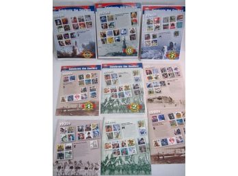 Group Of 9 Blocks/Sheets 'Celebrate The Century' U.s Postal Stamps MNH