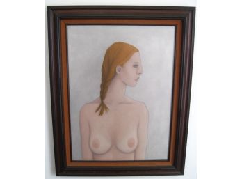 Redhead Female Nude Painting Signed  WNicholson