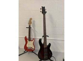 Red Fender Squier Mini Electric Guitar