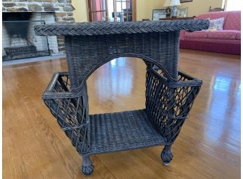 Wicker Unusually Shaped Occasional Table