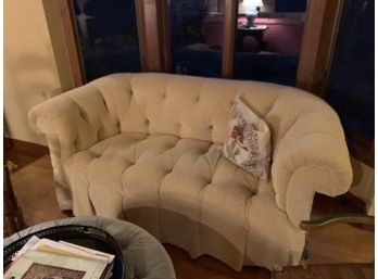 Creamy Gold Loveseat, Excellent Condition And Bones