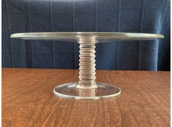 Tiffany & Co. Elegant And Contemporary Crystal Pedestal Cake Stand